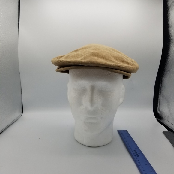 Eddie bauer suede newsboy cap in tan - Picture 7 of 10